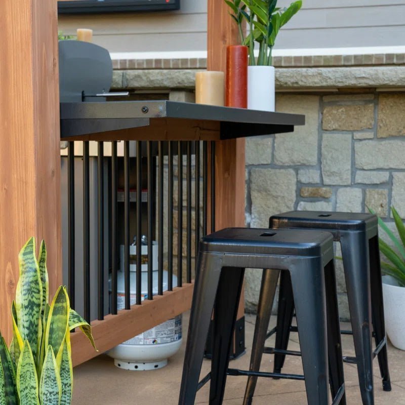 Saxony Xl 13 Ft. W X 6.5 Ft. D Solid Wood Grill Gazebo - Image 8