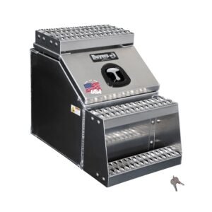Buyers Products 28-in x 24-in x 18-in Smooth Aluminum Step Box Truck Tool Box 1705281