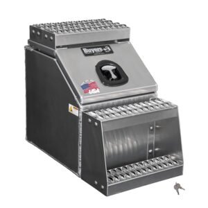 Buyers Products 28-in x 24-in x 19-in Smooth Aluminum Step Box Truck Tool Box 1705285