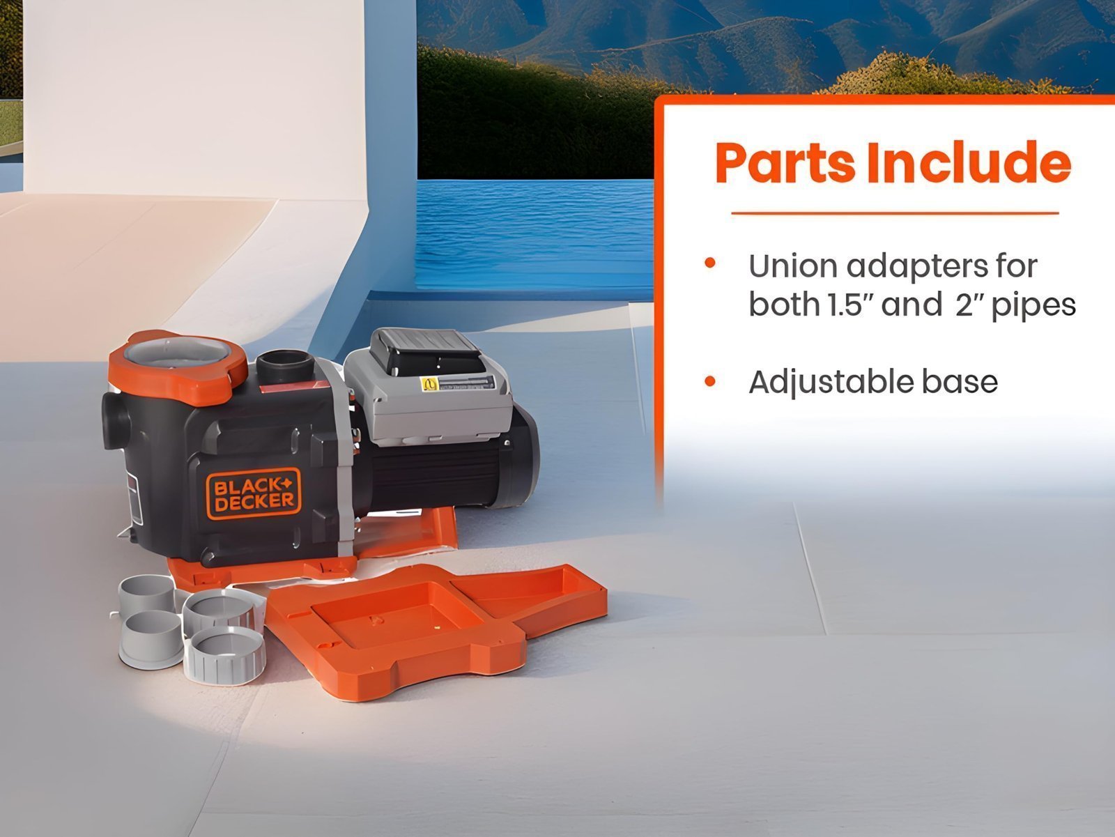 BLACK+DECKER Variable Speed Pool Pump Inground with Filter Basket and Easy Programmable Touch Pad Interface, 3 HP - Image 4