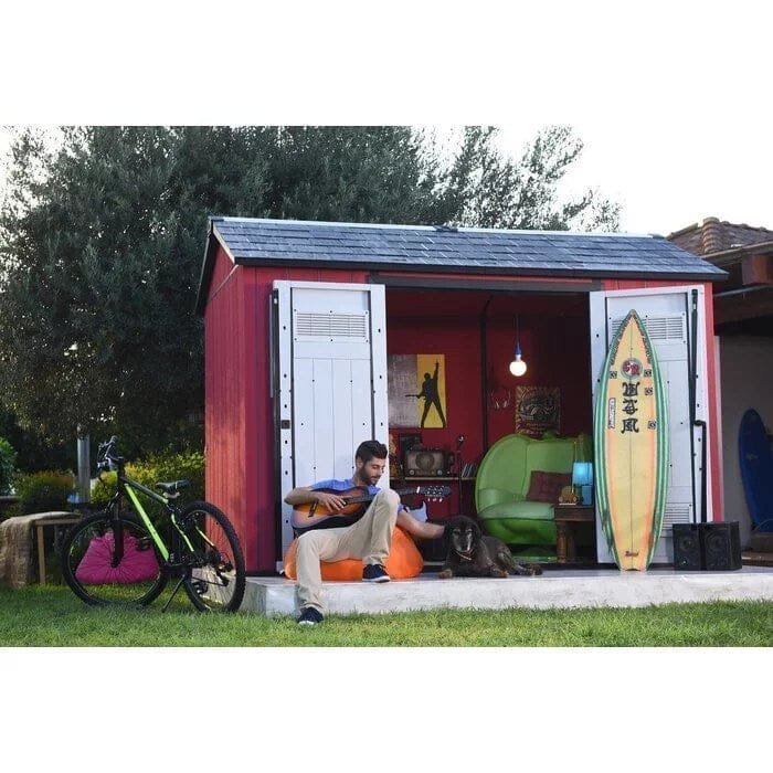 Oakland 11 ft. W x 7.5 ft. D Plastic Storage Shed - Image 3