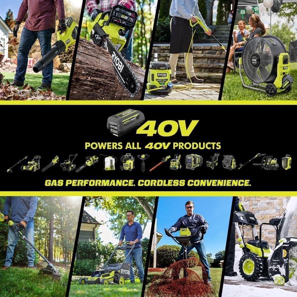 RYOBI 80V HP Brushless 42 in. Battery Electric Cordless Zero Turn Riding Mower Batteries and Charger 80V Batteries 40V - Image 2