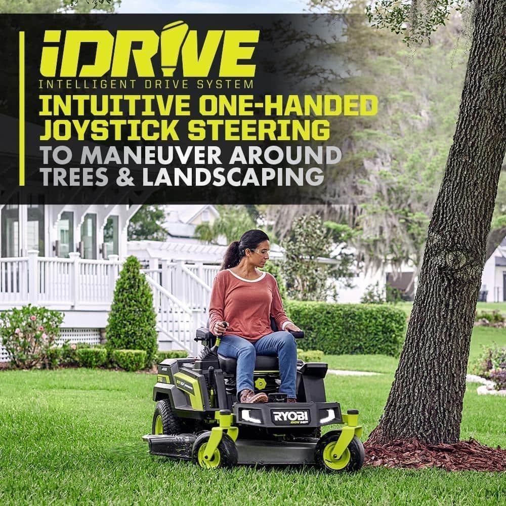 RYOBI 80V HP Brushless 42 in. Battery Electric Cordless Zero Turn Riding Mower Batteries and Charger 80V Batteries 40V - Image 8